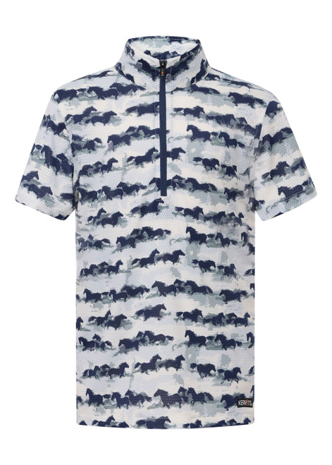 Kerrits Kids Equibreeze IceFil Short Sleeve Shirt Print - Mist Brushstrokes