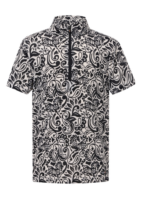 Kerrits Kids Equibreeze IceFil Short Sleeve Shirt Print - Soft White Posh Paisley