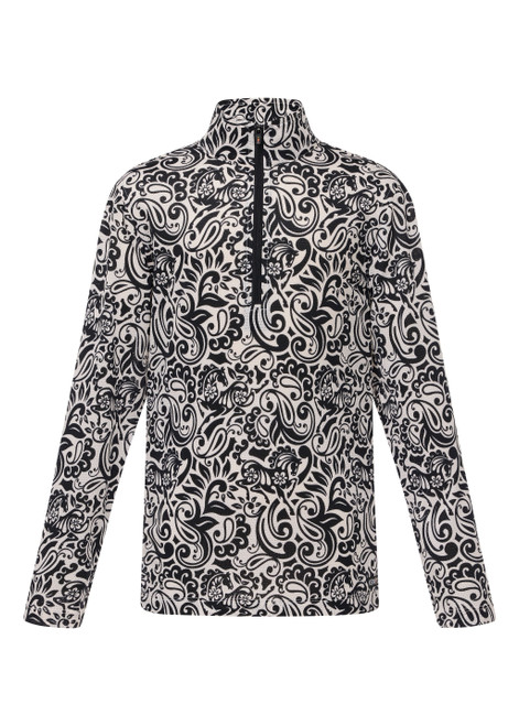 Kerrits Kids Equibreeze IceFil Long Sleeve Shirt Print - Soft White Posh Paisley