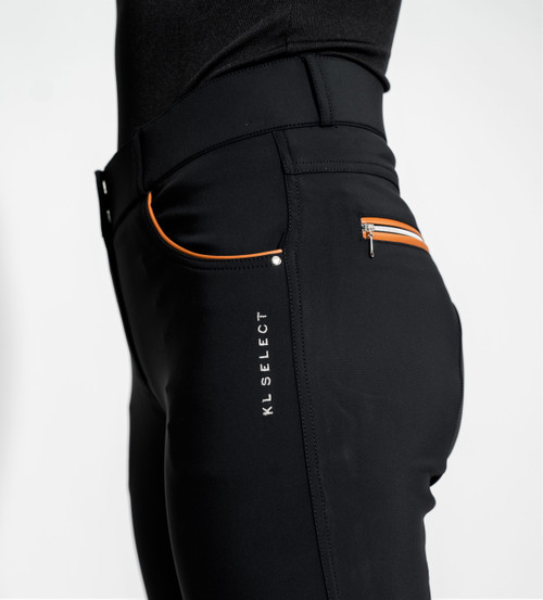 KL Select Gabrielle Full Seat Breech - Black/Cognac