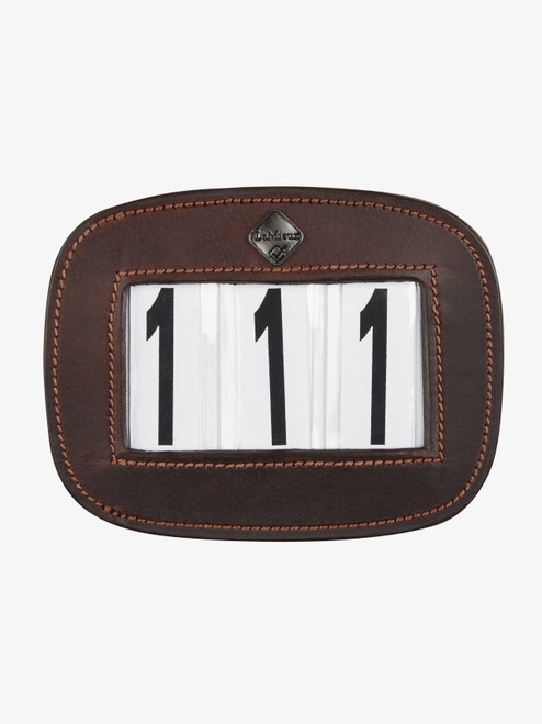 LeMieux Leather Bridle Number Holder - Brown
