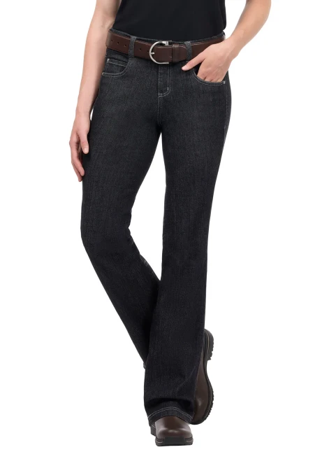 Kerrits Stretch Denim Silicone Knee Patch Bootcut Breech TALL - Charcoal