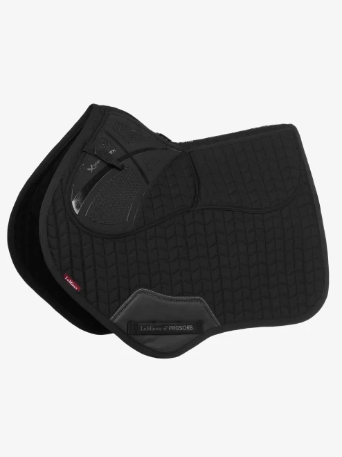LeMieux ProSorb Plain 2 Pocket Close Contact Saddle Pad - Black
