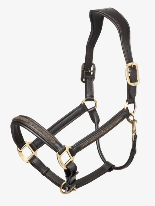 LeMieux Leather Crystal Headcollar - Brown