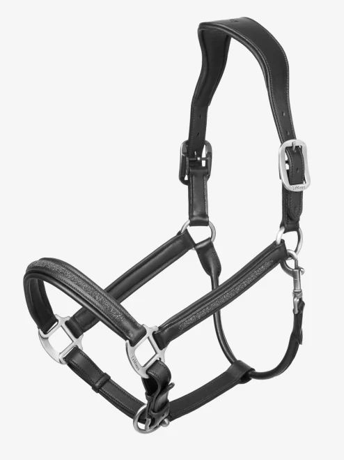 LeMieux Leather Crystal Headcollar - Black