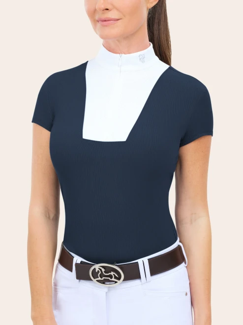 R.J. Classics Celeste Ladies Short Sleeve Show Shirt - Navy