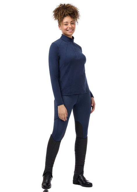 Kerrits In Stride Quarter Zip Fleece Tech Top - Black