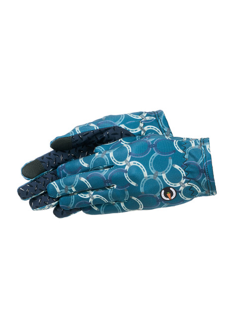 Kerrits Kids Thermo Tech Printed Gloves - Jasper Horseshoe Honeycomb
