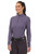 Kerrits Stable Temp Merino Wool Quarter Zip Top - Wild Orchid Horse Quadrille