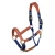 Shires Velociti Lusso Padded Leather Headcollar Breakaway - Navy