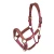 Shires Velociti Lusso Padded Leather Headcollar Breakaway - Burgundy