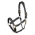 Shires Velociti Lusso Padded Leather Headcollar Breakaway - Black
