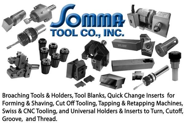 New Somma Tooling for Swiss Machines, Turret lathes and CNC lathes