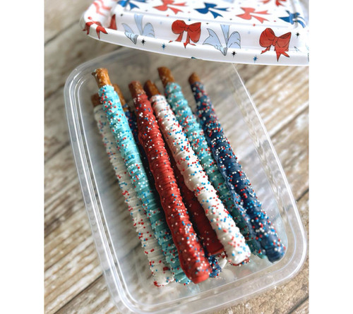 Dozen Dipped Pretzels in Festive Container