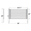 BESTfit AC Condenser 34 X 20 Inch For International 9000 Series