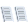 Stainless Steel Louvered Vent Covers For International ProStar LoneStar Sleeper - Pair