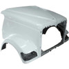 Jones Performance Fiberglass Hood W/ Straight Cowl & External Air For International 9900 Series