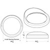 Chrome Speedo/Tach Gauge Bezel W/ Visor For International 9200i, 9400i & 9900i/ix