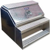 Big Mouth Smooth Aluminum Step Box With Diamond Plate Lid 30 X 24 X 29 Inch