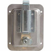 Stainless Steel Single Point Locking Paddle Latch, 3.375 In L X 4.635 In H, W 4 Bolt Holes