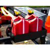 Gas Container Rack For Open/Enclosed Landscape Trailers For 5 Gallon Or 2 - 2.5 Gallon Polymer Containers