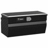 Gloss Black Diamond Plate Aluminum 36 Inch Wedge Utility Chest Box For Pickup Trucks