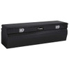 Gloss Black Diamond Plate Aluminum Wedge Utility Chest Box- 42 Inch For Pickup Trucks