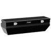 Gloss Black Diamond Plate Aluminum 62 Inch Wedged Angled Utility Chest Box For Pickup Trucks