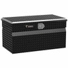 Gloss Black Diamond Plate Aluminum Utility Chest Box- 36 Inch For Pickup Trucks