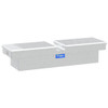 Bright Diamond Plate Aluminum Gullwing Crossover Tool Box W/ Two Single Lids- 69 Inch