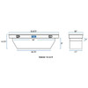 Bright Diamond Plate Aluminum Angled Crossover Tool Box- 63 Inch For Pickup Trucks