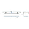 Gloss Black Diamond Plate Aluminum 63 Inch Low Profile Crossover Tool Box For Pickup Trucks