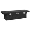 Gloss Black Diamond Plate Aluminum 54 Inch Low Profile Crossover Tool Box For Pickup Trucks
