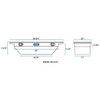 Gloss Black Diamond Plate Aluminum 60 Inch Low Profile Angled Crossover Tool Box For Pickup Trucks