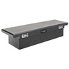 Matte Black Diamond Plate Aluminum Low Profile Crossover Tool Box W/ Pull Handles- 69 Inch For Pickup Trucks