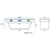 Gloss Black Diamond Plate Aluminum Deep Angled Crossover Tool Box- 63 Inch For Pickup Trucks