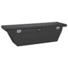 Matte Black Diamond Plate Aluminum Low Profile Deep Angled Crossover Tool Box- 69 Inch For Pickup Trucks