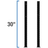 Gloss Black Diamond Plate Aluminum Topside Truck Tool Box Leg- 30 Inch