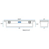 Matte Black Diamond Plate Aluminum Low Profile Secure Lock Truck Tool Box- 69 Inch