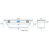 Bright Diamond Plate Aluminum Low Profile Deep Angled Secure Lock Crossover Truck Tool Box- 69 Inch