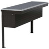 Gloss Black Diamond Plate Aluminum Low Profile Truck Side Tool Box W/ Legs- 48 Inch
