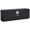 Gloss Black Diamond Plate Aluminum 48 Inch Topside Truck Tool Box W/ Single Door