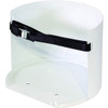 White Powder-Coated Carbon Steel 3 To 5 Gallon Water Cooler Mount With Adjustable Nylon Strap