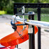 3 Position Channel Style Lockable Trimmer Rack With Padlocks For Open Landscape Trailers