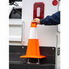 Silver Horizontal Mount Traffic Cone Holder - Holds 10 - 18 Inch Or 5 - 28 Inch Cones