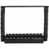 9 X 15 X 4.75 Inch Black Powder-Coated Cable Type Truck Step With Galvanized Wire Cable Sides