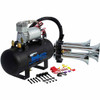 HornBlasters Bullet Chrome Air Horn Kit With 1.5 Gallon 120 PSI Non Weather-Sealed Air Supply