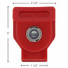 Heavy Duty Red Plastic Glad Hand Trailer Lockout Device - Keyed Individually