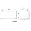 Gloss Black Diamond Plate Aluminum 50 Gallon L-Shape Transfer Tank