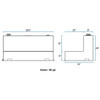 White Smooth Steel 100 Gallon L-Shape Transfer Tank